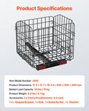 Drying Racks & Hangers: VEVOR Scooter Rear Basket, Folding Metal Wire Basket, Heavy Duty & Spacious Cargo Basket, Works with 1-inch Receiver, Compatible with Most Golden, Drive & Pride Mobility Scooter