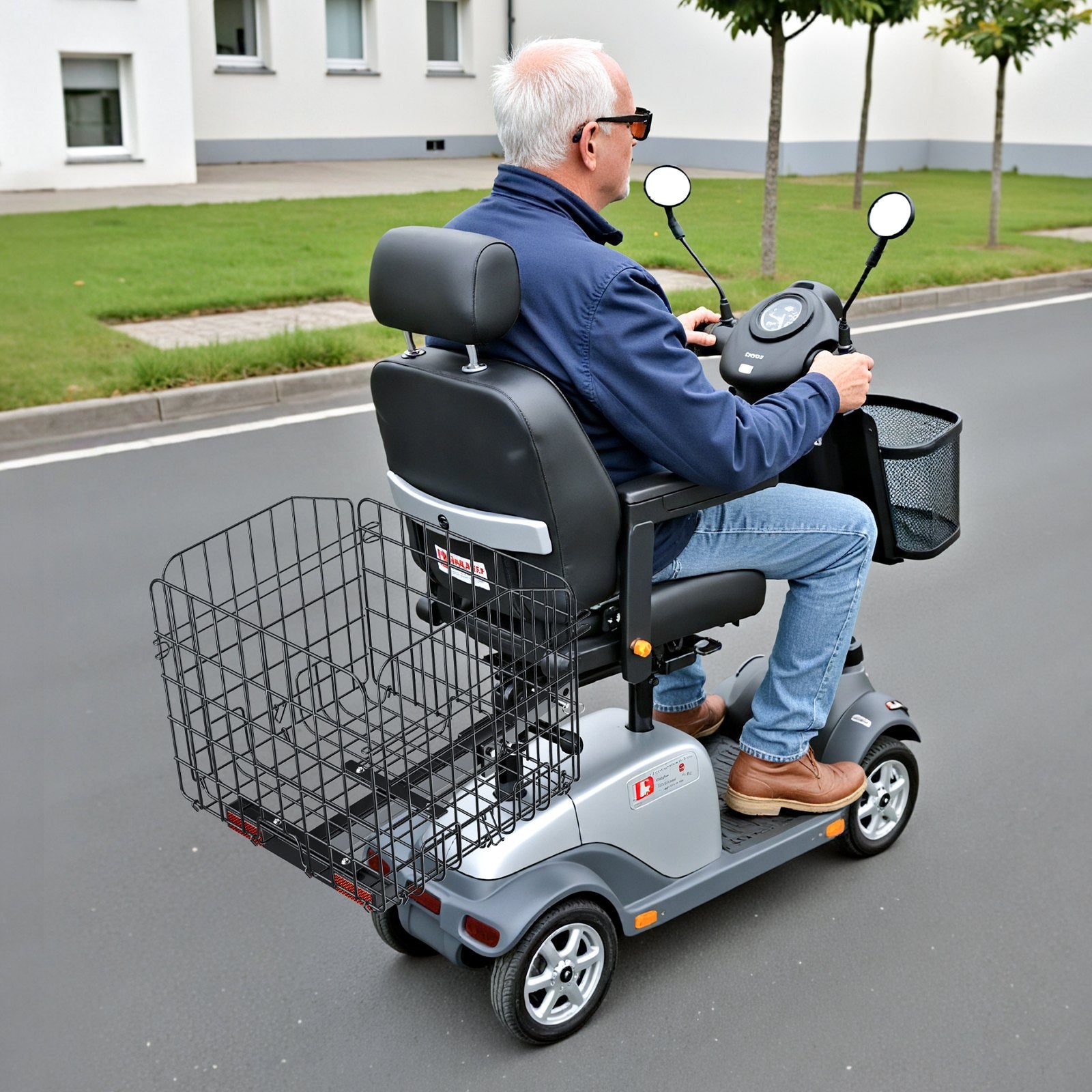 Drying Racks & Hangers: VEVOR Scooter Rear Basket, Folding Metal Wire Basket, Heavy Duty & Spacious Cargo Basket, Works with 1-inch Receiver, Compatible with Most Golden, Drive & Pride Mobility Scooter