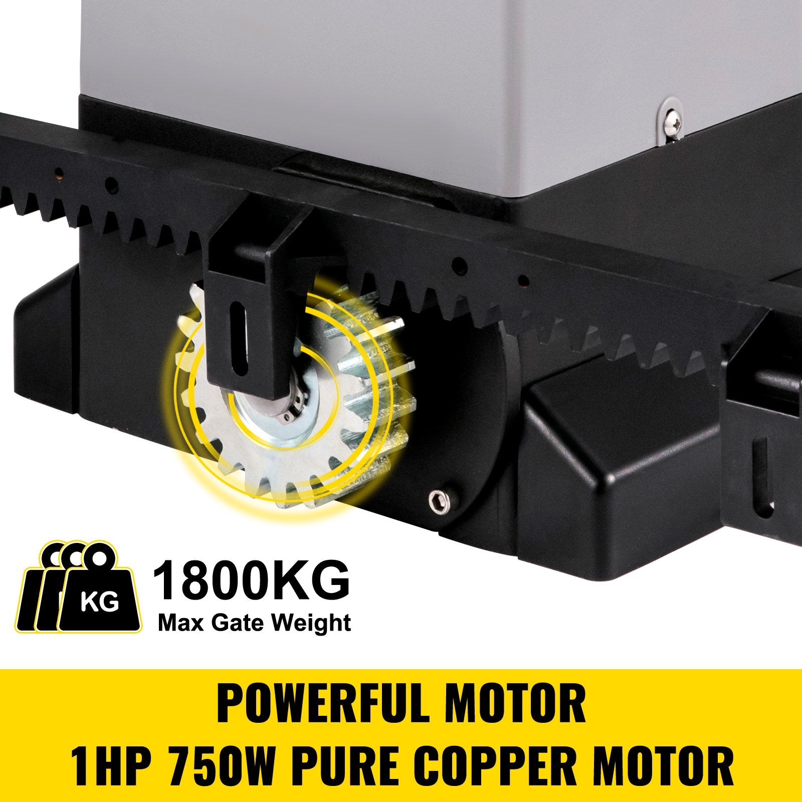 Fence & Gate Accessories: VEVOR Sliding Gate Opener Automatic Sliding Gate 1800 KG 4 Remote & APP Control