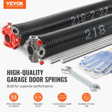 Automotive Repair & Speciality Tools: VEVOR Garage Door Torsion Springs Pair of 0.218 x 2 x 23inch with Winding Bars