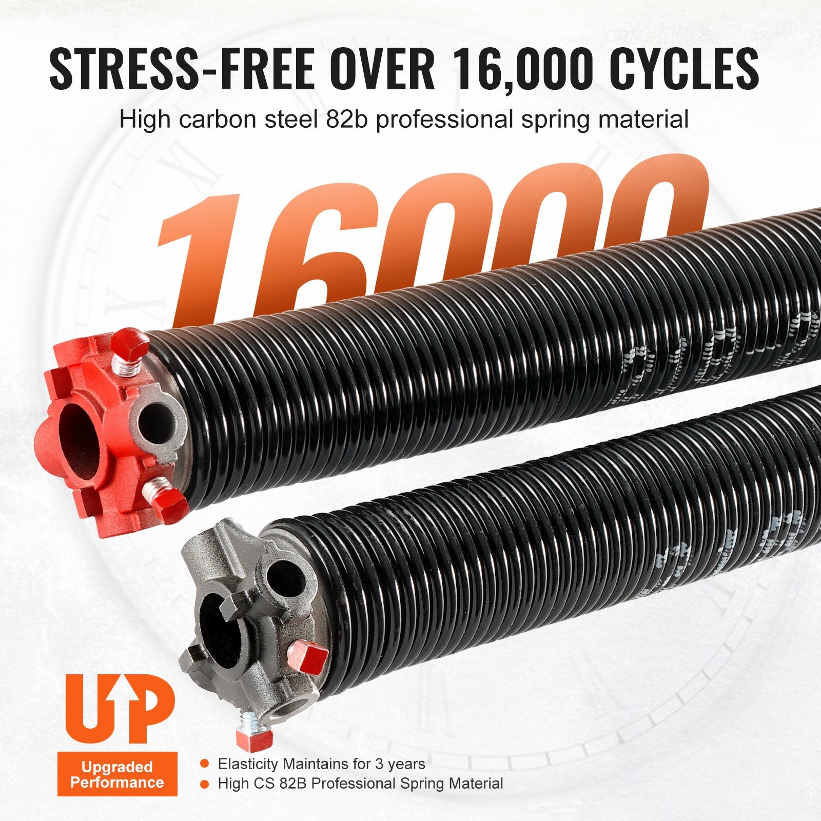 Automotive Repair & Speciality Tools: VEVOR Garage Door Torsion Springs Pair of 0.218 x 2 x 23inch with Winding Bars