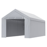 Canopies & Gazebos: VEVOR Carport Replacement Canopy Cover Top + Side Wall 10 x 20 ft, Garage Tent Shelter Tarp Heavy-Duty Waterproof & UV Protected, Easy Installation with Ball Bungees,White (Frame Not Included)