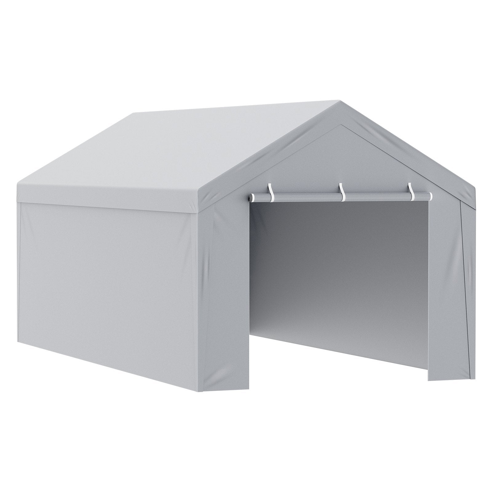Canopies & Gazebos: VEVOR Carport Replacement Canopy Cover Top + Side Wall 10 x 20 ft, Garage Tent Shelter Tarp Heavy-Duty Waterproof & UV Protected, Easy Installation with Ball Bungees,White (Frame Not Included)