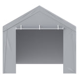 Canopies & Gazebos: VEVOR Carport Replacement Canopy Cover Top + Side Wall 10 x 20 ft, Garage Tent Shelter Tarp Heavy-Duty Waterproof & UV Protected, Easy Installation with Ball Bungees,White (Frame Not Included)