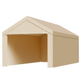 Canopies & Gazebos: VEVOR Carport Replacement Canopy, 6 x 3 m Potable Garage Tent Top Tarp with Sidewalls, UV-Resistant & Waterproof, Heavy Duty Car Shelter Tarp with Ball Buggees, Beige, Frame Not Included