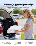 Canopies & Gazebos: VEVOR Carport Replacement Canopy, 6 x 3.6 m Potable Garage Tent Top Tarp, UV-Resistant & Waterproof Car Shelter Tarp, Heavy Duty Car Port Cover with Ball Buggees, White, Frame Not Included