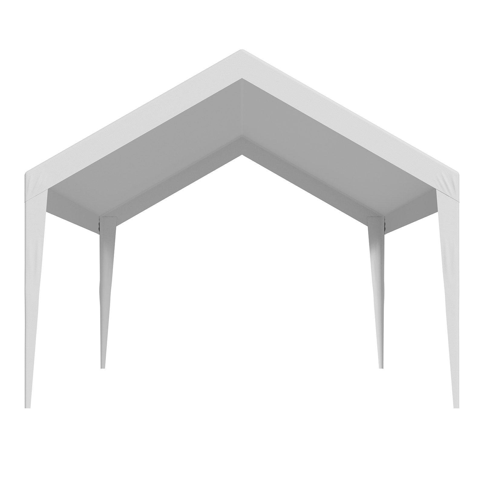 Carport Replacement Canopy, 6 x 3.6 m Potable Garage Tent Top Tarp, UV-Resistant & Waterproof Car Shelter Tarp, Heavy Duty Car Port Cover with Ball Buggees, White, Frame Not Included