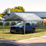Canopies & Gazebos: VEVOR Carport Replacement Canopy Cover 12 x 20 ft, Garage Top Tent Shelter Tarp Heavy-Duty Waterproof & UV Protected, Easy Installation with Ball Bungees,Grey (Only Top Cover, Frame Not Include)