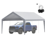 Canopies & Gazebos: VEVOR Carport Replacement Canopy Cover 12 x 20 ft, Garage Top Tent Shelter Tarp Heavy-Duty Waterproof & UV Protected, Easy Installation with Ball Bungees,Grey (Only Top Cover, Frame Not Include)