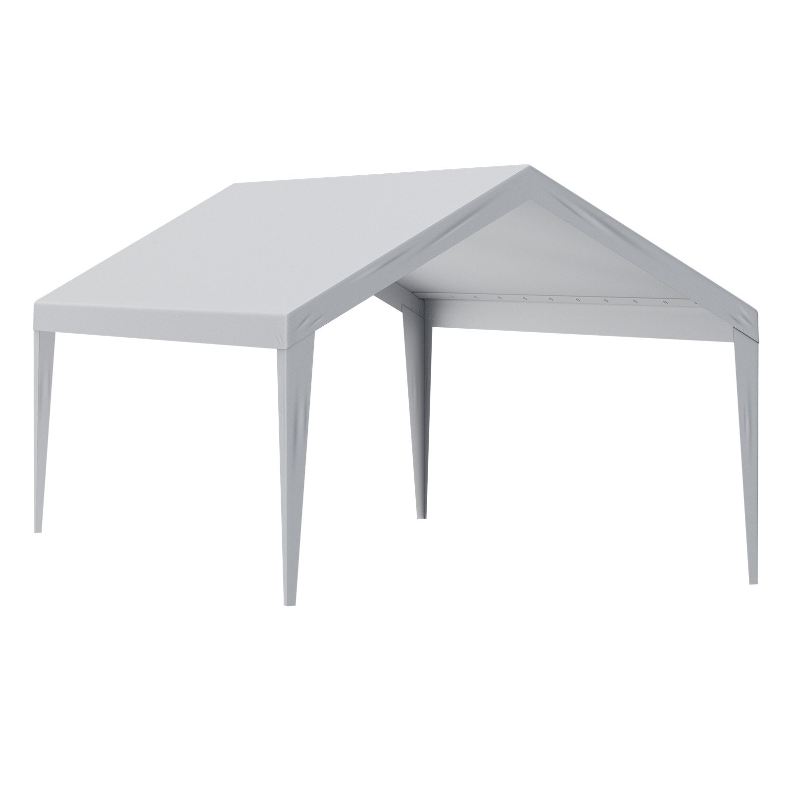 Carport Replacement Canopy Cover 12 x 20 ft, Garage Top Tent Shelter Tarp Heavy-Duty Waterproof & UV Protected, Easy Installation with Ball Bungees,Grey (Only Top Cover, Frame Not Include)