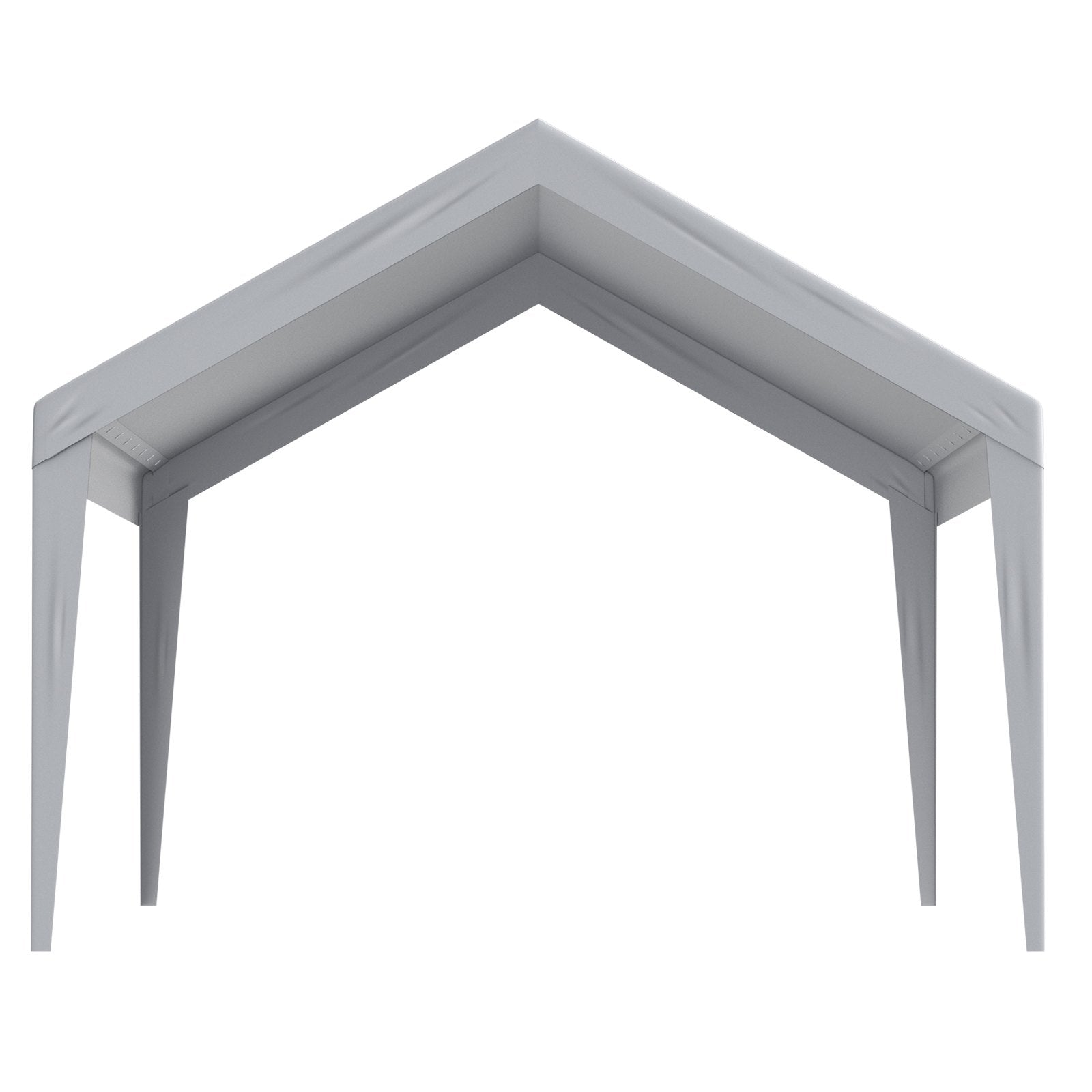 Carport Replacement Canopy Cover 12 x 20 ft, Garage Top Tent Shelter Tarp Heavy-Duty Waterproof & UV Protected, Easy Installation with Ball Bungees,Grey (Only Top Cover, Frame Not Include)