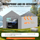 Canopies & Gazebos: VEVOR Carport Replacement Canopy Cover Side Wall 6 x 3.6 m, Garage Tent Shelter Tarp Heavy-Duty Waterproof & UV Protected, Easy Installation with Ball Bungees,Grey (Top and Frame Not Included)
