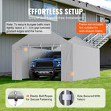Canopies & Gazebos: VEVOR Carport Replacement Canopy Cover Side Wall 6 x 3.6 m, Garage Tent Shelter Tarp Heavy-Duty Waterproof & UV Protected, Easy Installation with Ball Bungees,Grey (Top and Frame Not Included)