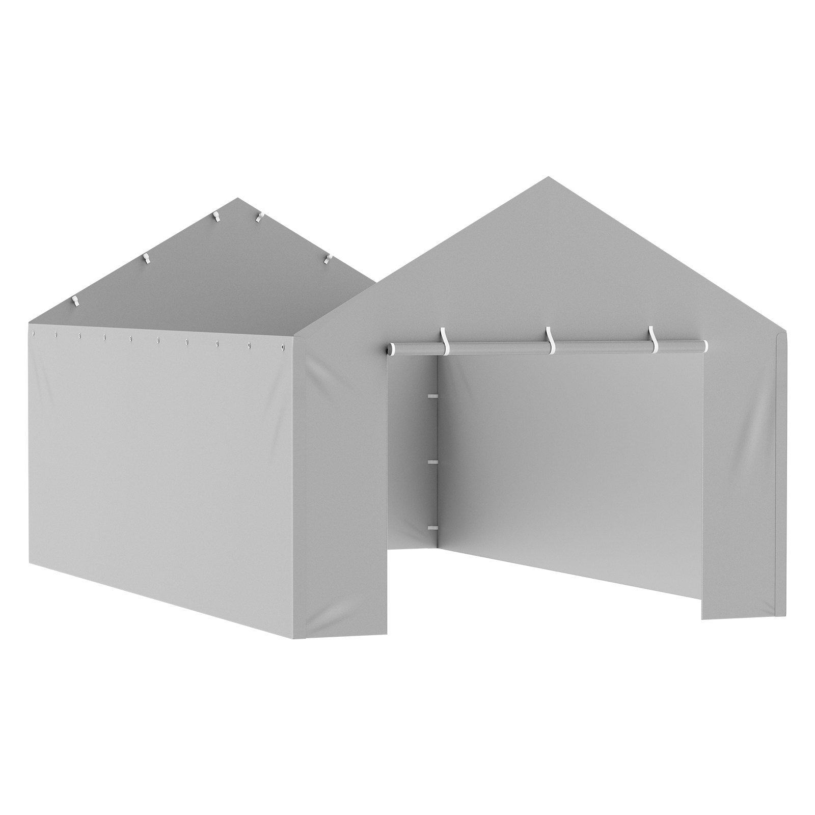 Canopies & Gazebos: VEVOR Carport Replacement Canopy Cover Side Wall 6 x 3.6 m, Garage Tent Shelter Tarp Heavy-Duty Waterproof & UV Protected, Easy Installation with Ball Bungees,Grey (Top and Frame Not Included)