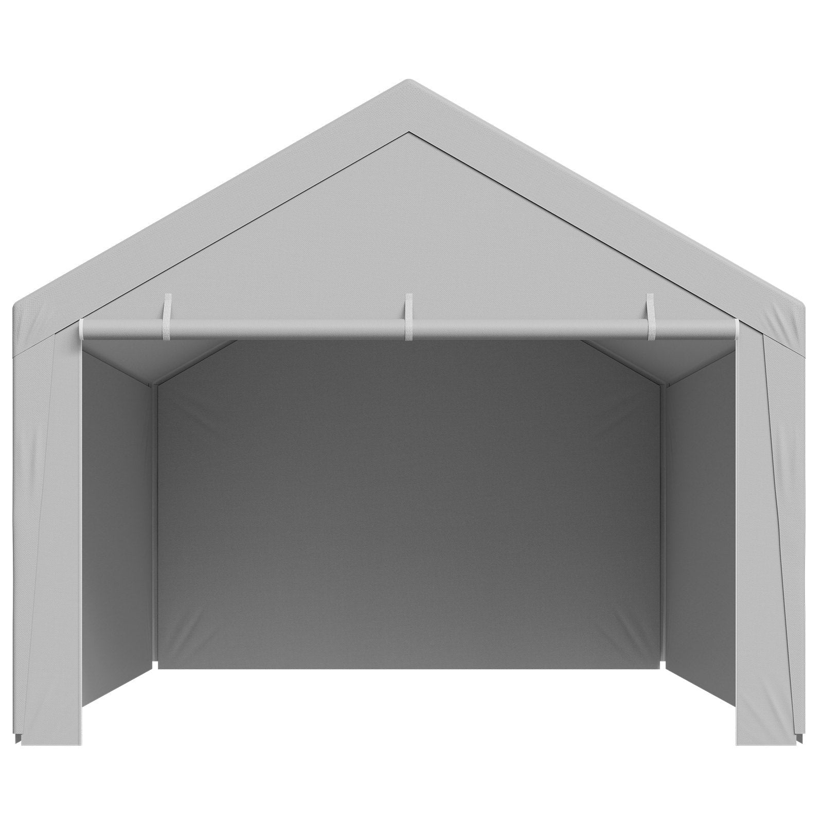 Canopies & Gazebos: VEVOR Carport Replacement Canopy, 6x 3.6 m Potable Garage Tent Top Tarp with Sidewalls, UV-Resistant & Waterproof, Heavy Duty Car Shelter Tarp with Ball Buggees, Grey, Frame Not Included