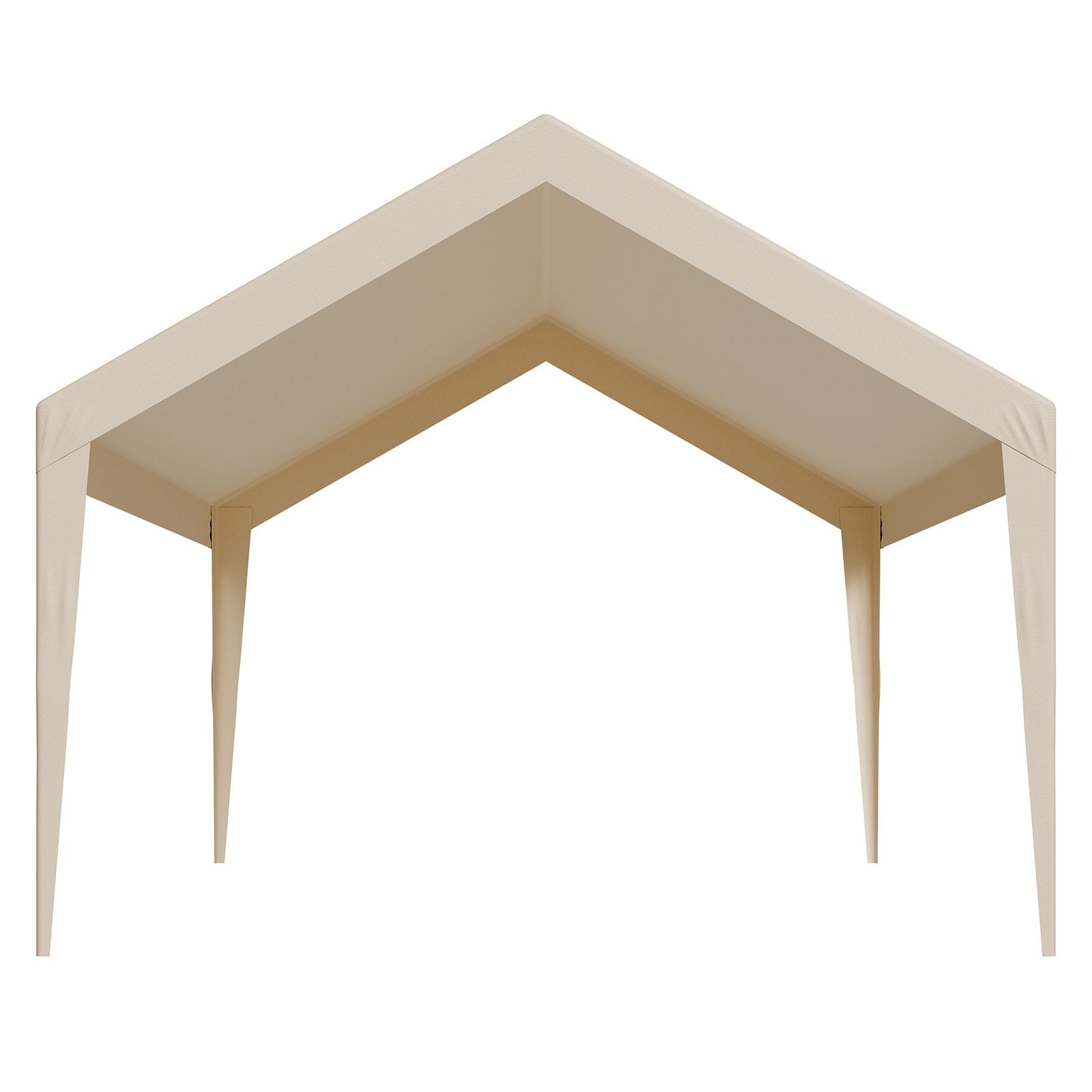 Canopies & Gazebos: VEVOR Carport Replacement Canopy, 6 x 3.6 m Potable Garage Tent Top Tarp, UV-Resistant & Waterproof Car Shelter Tarp, Heavy Duty Car Port Cover with Ball Buggees, Beige, Frame Not Included