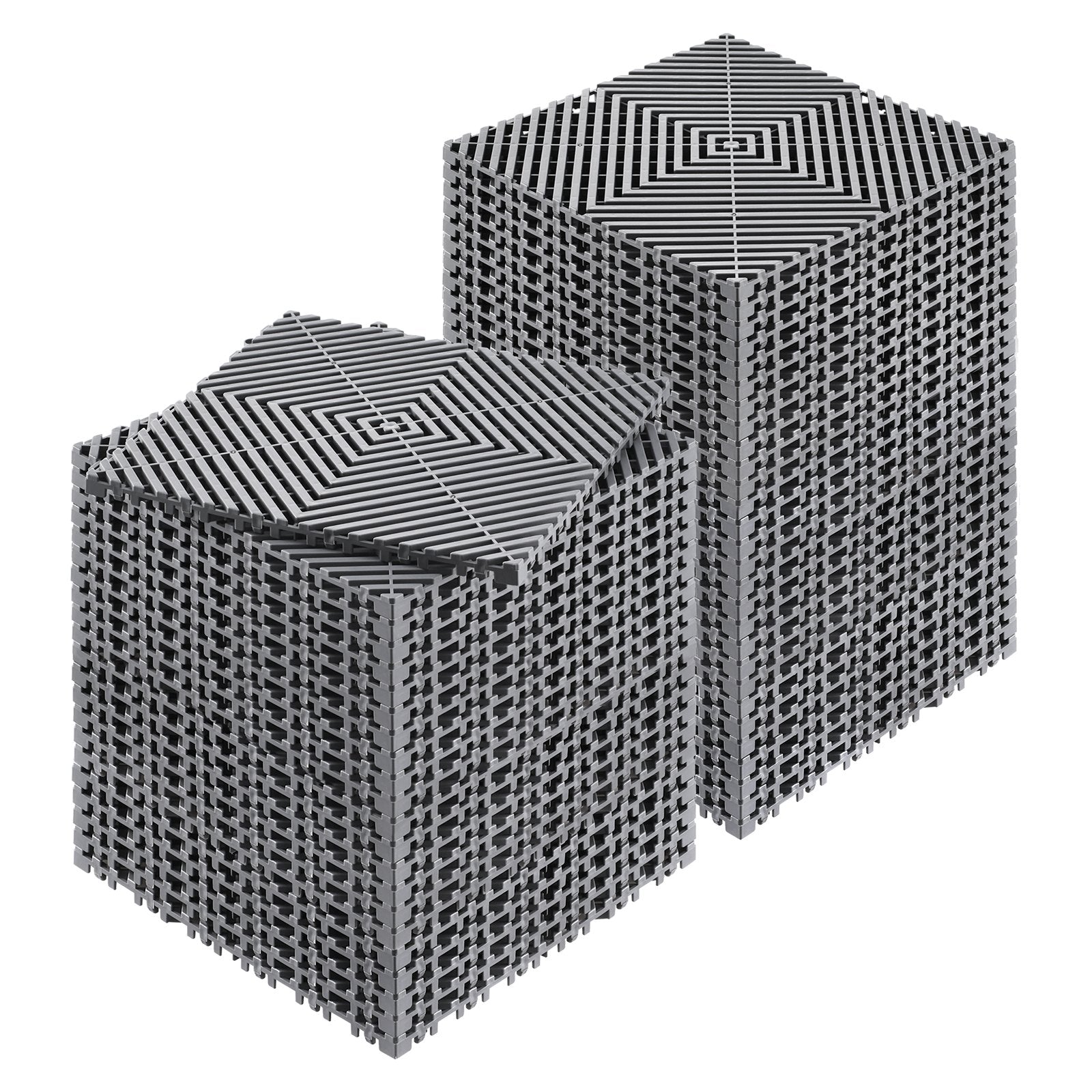Dog Grooming Supplies: VEVOR Interlocking Drainage Mat, 31 x 31 cm Modular Interlocking Cushion, 50 Pcs Splicing Drainage Mats, Non-Slip Gray PP Drainage Floor Tile and Shower Mat, for Garage, Garden, Kitchen & Outdoor
