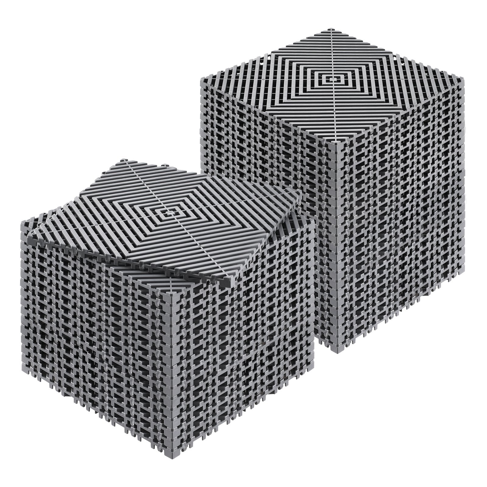 Dog Grooming Supplies: VEVOR Interlocking Drainage Mat, 31 x 31 cm Modular Interlocking Cushion, 40 Pcs Splicing Drainage Mats, Non-Slip Gray PP Drainage Floor Tile and Shower Mat, for Garage, Garden, Kitchen & Outdoor