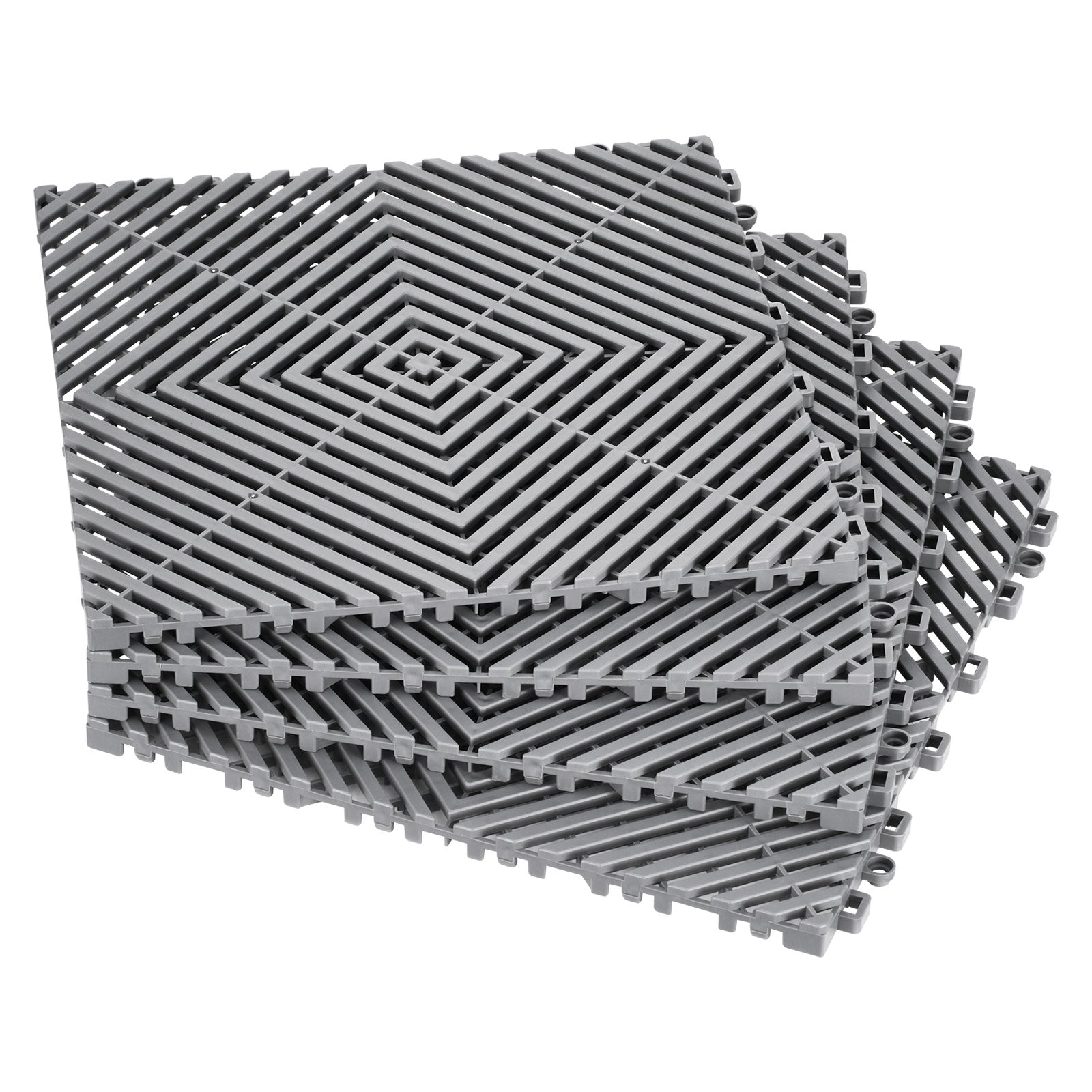 Dog Grooming Supplies: VEVOR Interlocking Drainage Mat, 31 x 31 cm Modular Interlocking Cushion, 40 Pcs Splicing Drainage Mats, Non-Slip Gray PP Drainage Floor Tile and Shower Mat, for Garage, Garden, Kitchen & Outdoor