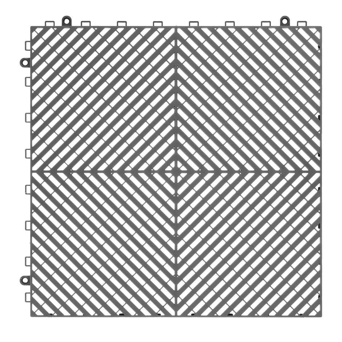 Interlocking Drainage Mat, 41.5 x 41.5 cm Modular Interlocking Cushion, 24 Pcs Splicing Drainage Mats, PP Non-Slip Drainage Floor Tile and Shower Mat, for Garage, Garden, Kitchen & Outdoor