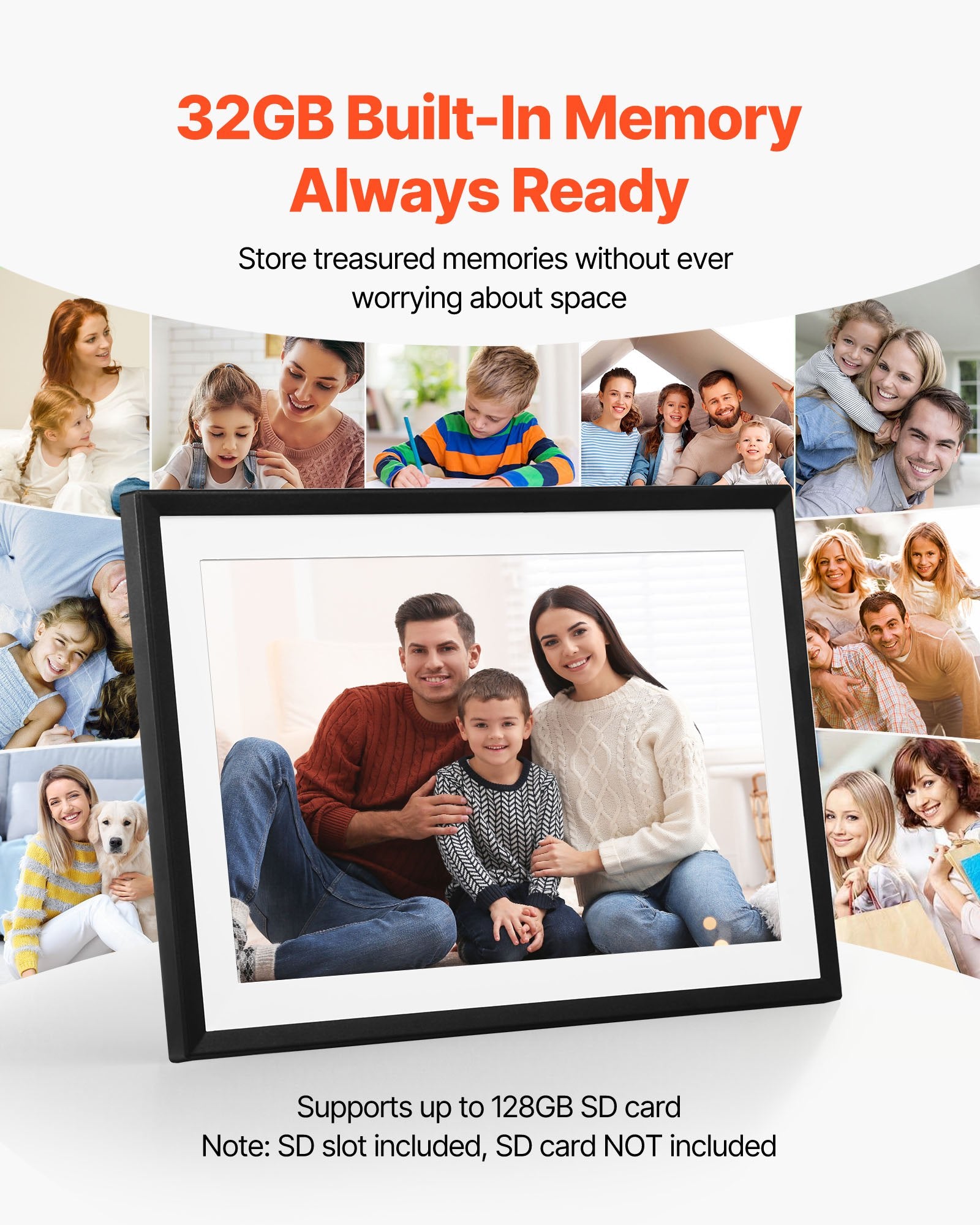 260 mm Digital Picture Frame 32GB Touchscreen 2-Pack Wi-Fi Photo Frames