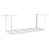 Wall Storage Racks: VEVOR Overhead Garage Storage Rack, 91.44x243.84cm Garage Ceiling Storage Racks, Heavy Duty Adjustable Cold Rolled Steel Racks for Garage Storage, Organization, 272.16kg Load Capacity, 22''-40", White
