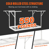 Cross Bar: VEVOR Overhead Adjustable Garage Storage Rack 36x72in Ceiling Rack 550lbs White