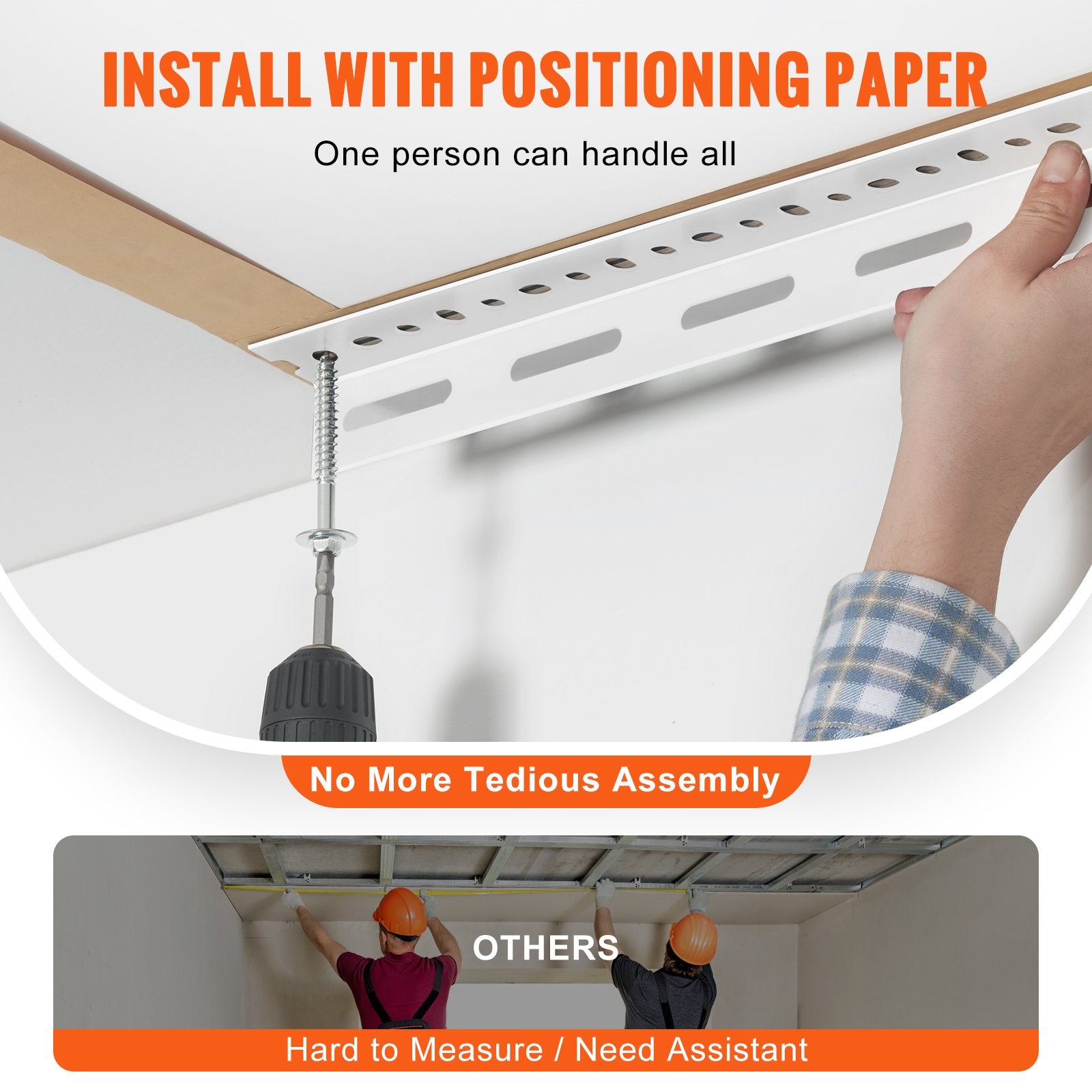 Cross Bar: VEVOR Overhead Adjustable Garage Storage Rack 36x72in Ceiling Rack 550lbs White