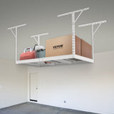 Cross Bar: VEVOR Overhead Adjustable Garage Storage Rack 36x72in Ceiling Rack 550lbs White