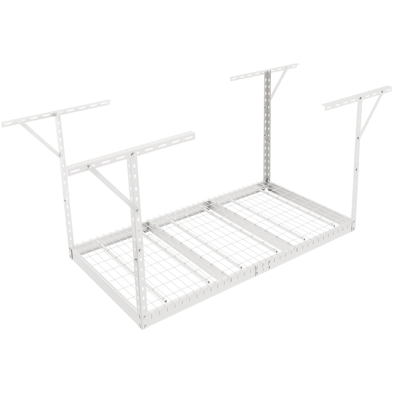 Cross Bar: VEVOR Overhead Adjustable Garage Storage Rack 36x72in Ceiling Rack 550lbs White