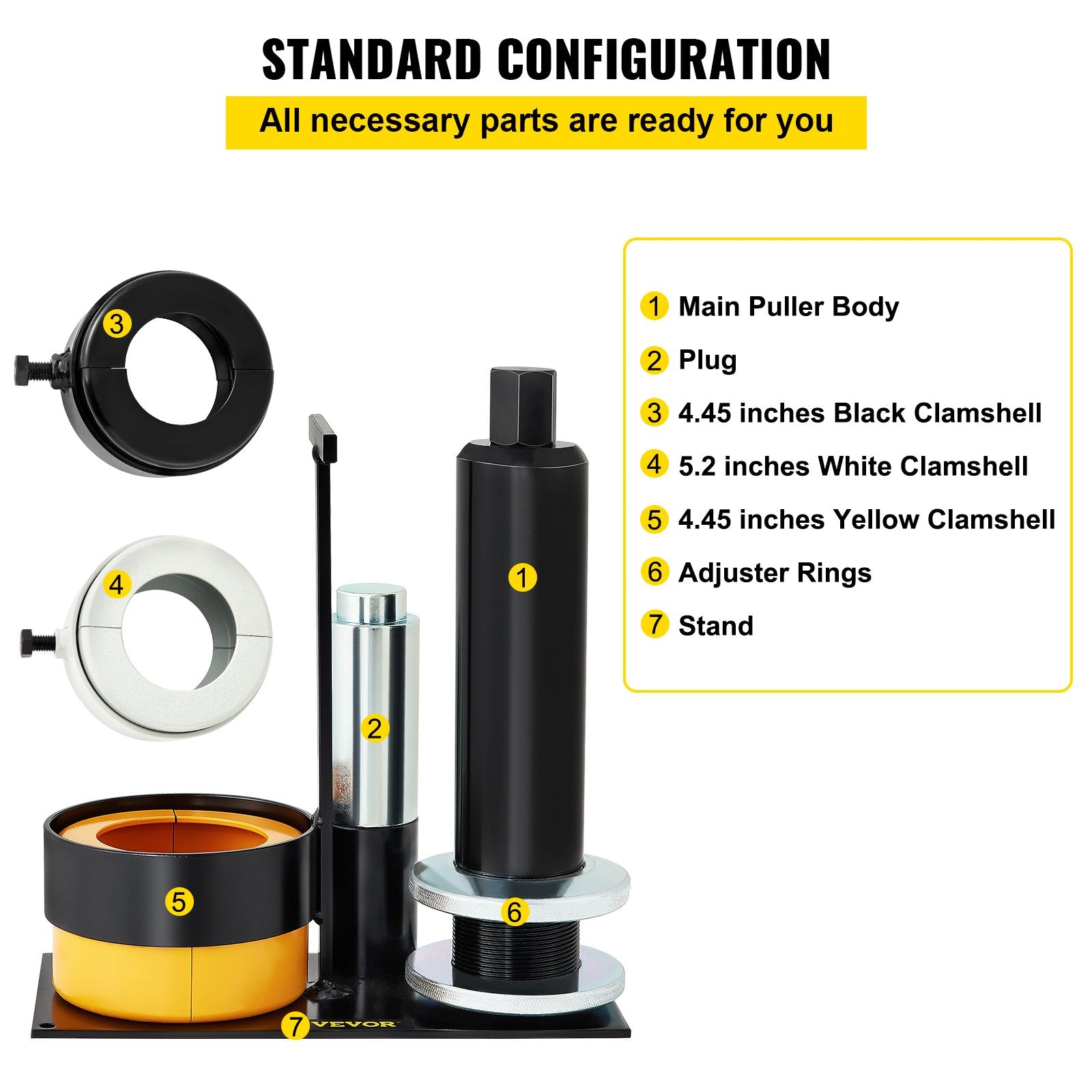 Boating Accessories: VEVOR Carrier & Pinion Bearing Puller Clamshell B