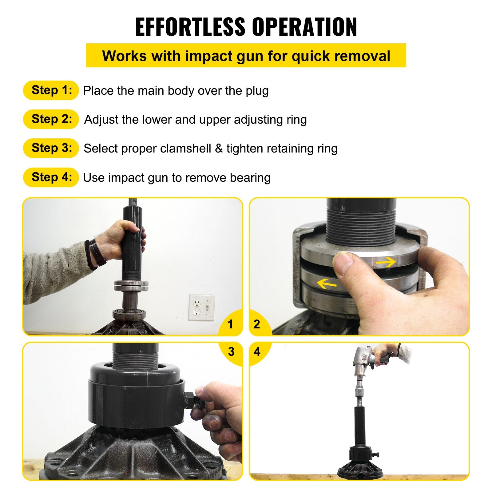 Boating Accessories: VEVOR Carrier & Pinion Bearing Puller Clamshell B