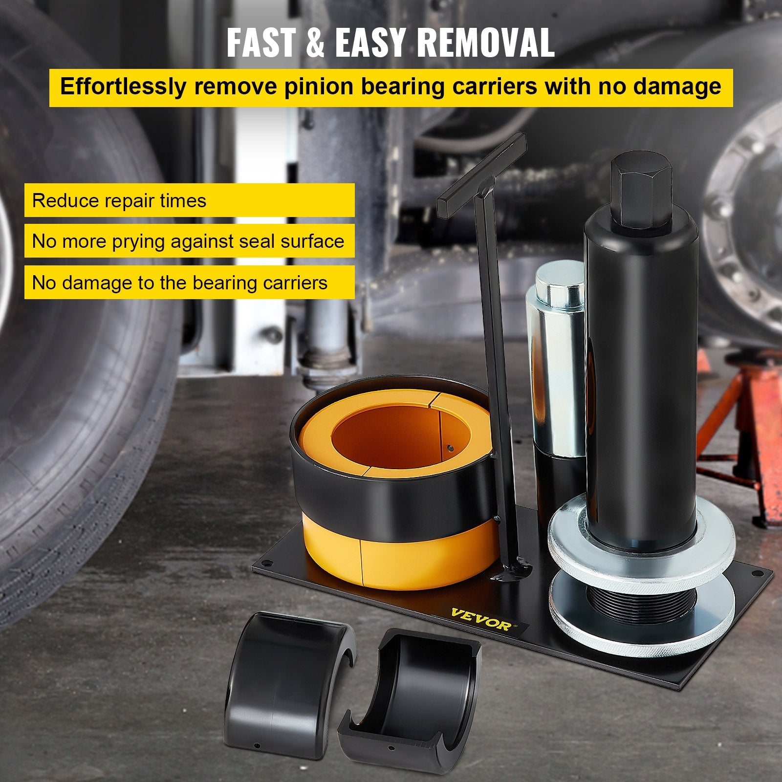 Cooler bags: VEVOR Carrier & Pinion Bearing Puller, Compatible with Dana 30, 40, 60, 70, Ford 9"" Bearings, Pinion Puller Tool with 2 Clamshells, 45# Steel Clamshell Carrier Bearing Puller for Auto Repair
