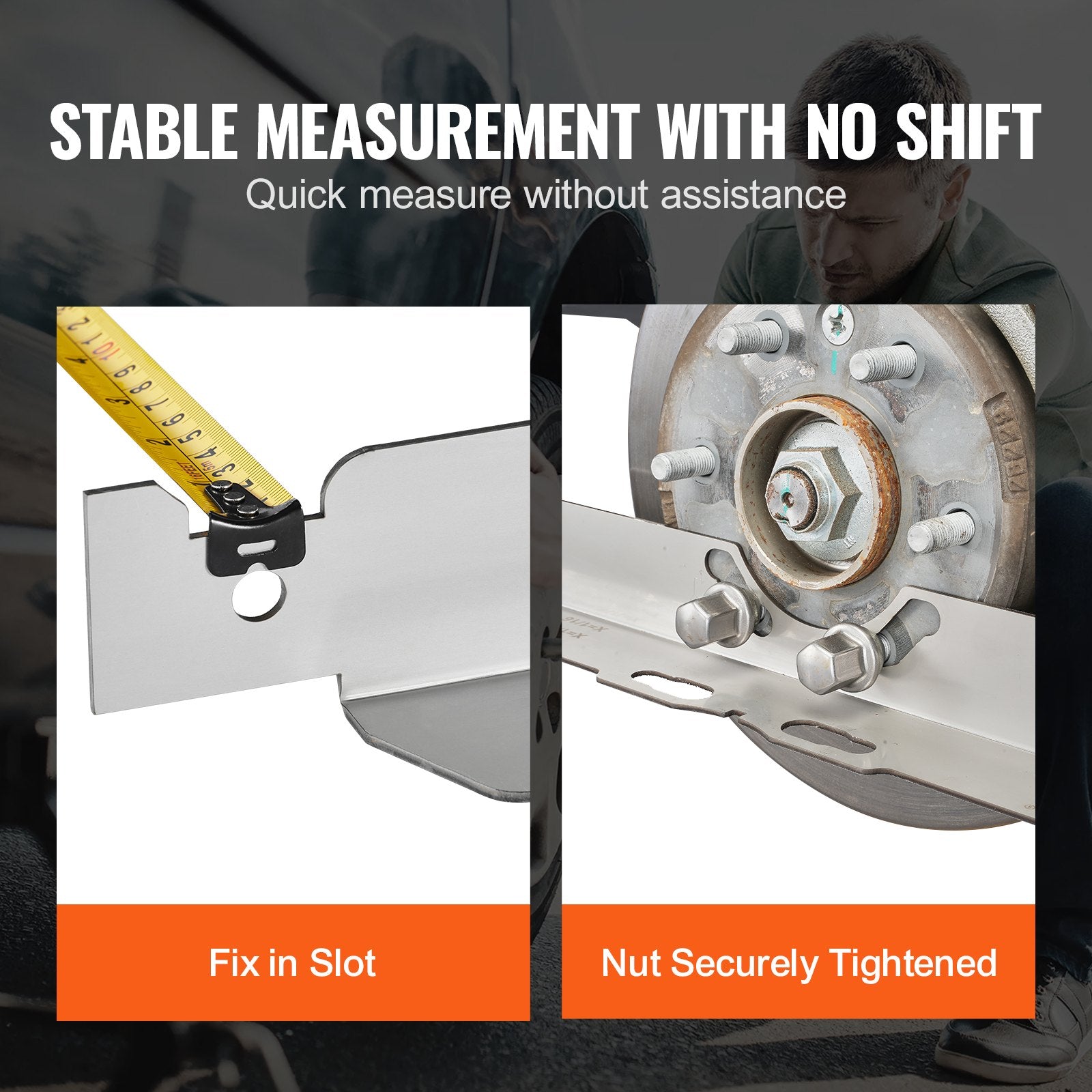 Automotive Repair & Speciality Tools: VEVOR Wheel Alignment Tool, 2-Pack Toe Alignment Toe Plates, Stainless Steel Wheel Alignment Tool Plate, Toe Angle Accurate Measurement, Includes 2 Measuring Tapes & Conversion Chart
