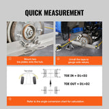Automotive Repair & Speciality Tools: VEVOR Wheel Alignment Tool, 2-Pack Toe Alignment Toe Plates, Stainless Steel Wheel Alignment Tool Plate, Toe Angle Accurate Measurement, Includes 2 Measuring Tapes & Conversion Chart
