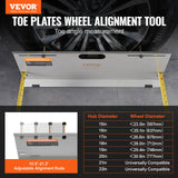 Basketball & Basketball Accessories: VEVOR Wheel Alignment Tool, 2-Pack Alignment Tool Toe Plates, Stainless Steel Toe Angle Measurement Tool Plate, 4 Alignment Rods and Magnetic Slots, Includes Measuring Tapes & Conversion Chart