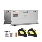 Basketball & Basketball Accessories: VEVOR Wheel Alignment Tool, 2-Pack Alignment Tool Toe Plates, Stainless Steel Toe Angle Measurement Tool Plate, 4 Alignment Rods and Magnetic Slots, Includes Measuring Tapes & Conversion Chart