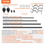 Curtains & Drapes: VEVOR Double Rod Curtain Rods, 36-72 inches(3-6ft) Adjustable Length, Black Double Curtain Rods with Round Finials, 1" and 3/4" Diameter, Double Window Drapery Rod for Sheer and Blackout Curtains