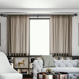 Curtains & Drapes: VEVOR Double Rod Curtain Rods, 36-72 inches(3-6ft) Adjustable Length, Black Double Curtain Rods with Round Finials, 1" and 3/4" Diameter, Double Window Drapery Rod for Sheer and Blackout Curtains