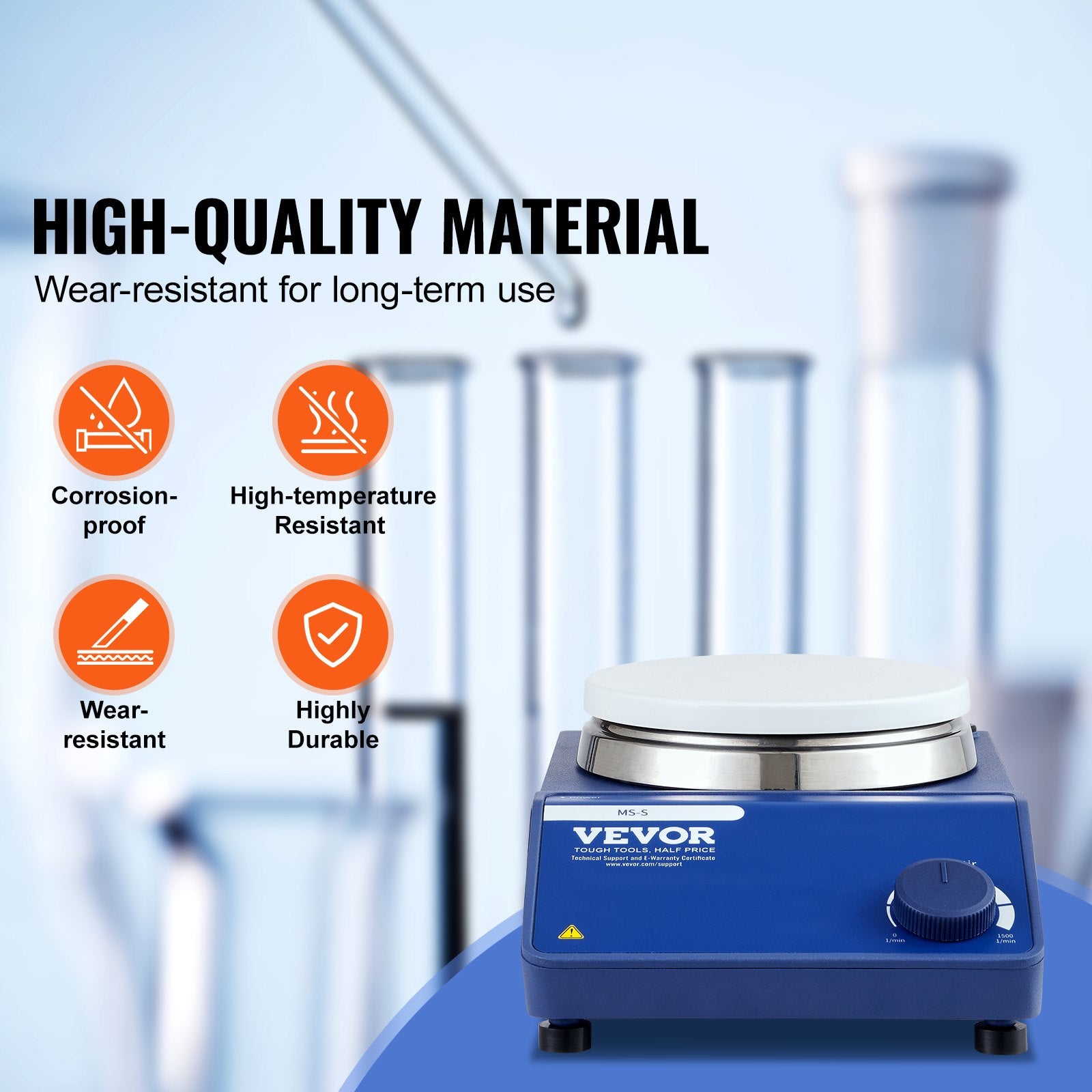 Farm Equipment: VEVOR Magnetic Stirrer Stir Plate Kit 0-1500 RPM Adjustable Speed Max 22L
