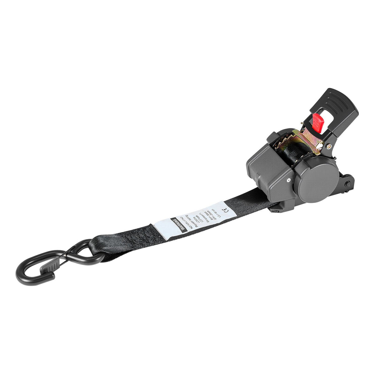 Wheel Chock Tie-Down Kit, Fixed Trailer Tie Down Strap, Car Tie Down Kit with S-Hook, Break Strength 748 kg & Working Load 250 kg Motorcycle Tie-Down System for Trailers, Boats, Snowmobiles