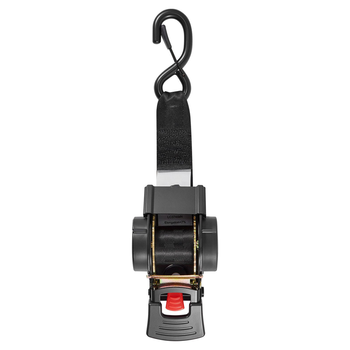 Wheel Chock Tie-Down Kit, Fixed Trailer Tie Down Strap, Car Tie Down Kit with S-Hook, Break Strength 748 kg & Working Load 250 kg Motorcycle Tie-Down System for Trailers, Boats, Snowmobiles