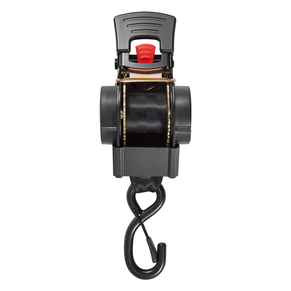 Wheel Chock Tie-Down Kit, Fixed Trailer Tie Down Strap, Car Tie Down Kit with S-Hook, Break Strength 748 kg & Working Load 250 kg Motorcycle Tie-Down System for Trailers, Boats, Snowmobiles