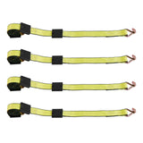 Restraints: VEVOR Wheel Chock Tie-Down Kit, Deck-Style Trailer Tie Down Strap, Car Tie Down Kit with J-Hook, Break Strength 4540 kg & Working Load 1512 kg Motorcycle Tie-Down System for SUVs, Trailers, Trucks