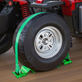 Restraints: VEVOR Wheel Chock Tie-Down Kit, Chock-Style Trailer Tie Down Strap, Car Tie Down Kit with Buckle, Break Strength 1986.73 kg & Working Load 662 kg Motorcycle Tie-Down System for ATVs, UTVs & Trailers