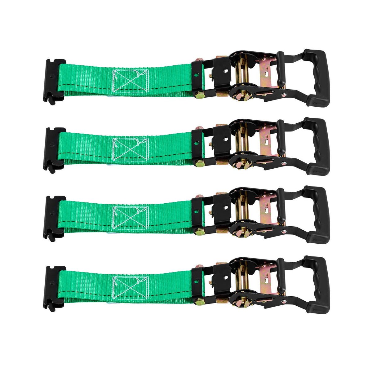 Wheel Chock Tie-Down Kit, Chock-Style Trailer Tie Down Strap, Car Tie Down Kit with Buckle, Break Strength 1986.73 kg & Working Load 662 kg Motorcycle Tie-Down System E-Hooks for ATVs, UTVs