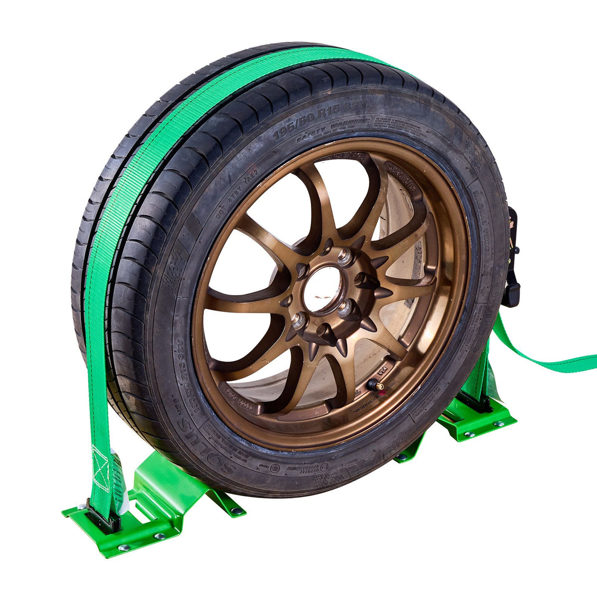 Wheel Chock Tie-Down Kit, Chock-Style Trailer Tie Down Strap, Car Tie Down Kit with Buckle, Break Strength 1986.73 kg & Working Load 662 kg Motorcycle Tie-Down System E-Hooks for ATVs, UTVs