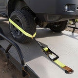 Restraints: VEVOR Wheel Chock Tie-Down Kit, Tire-Style Motorcycle Tie-Down System, Car Tie Down Kit with Flat Hook, Break Strength 4540 kg & Working Load 1512 kg Trailer Tie Down Strap for ATVs, SUVs, Trailers