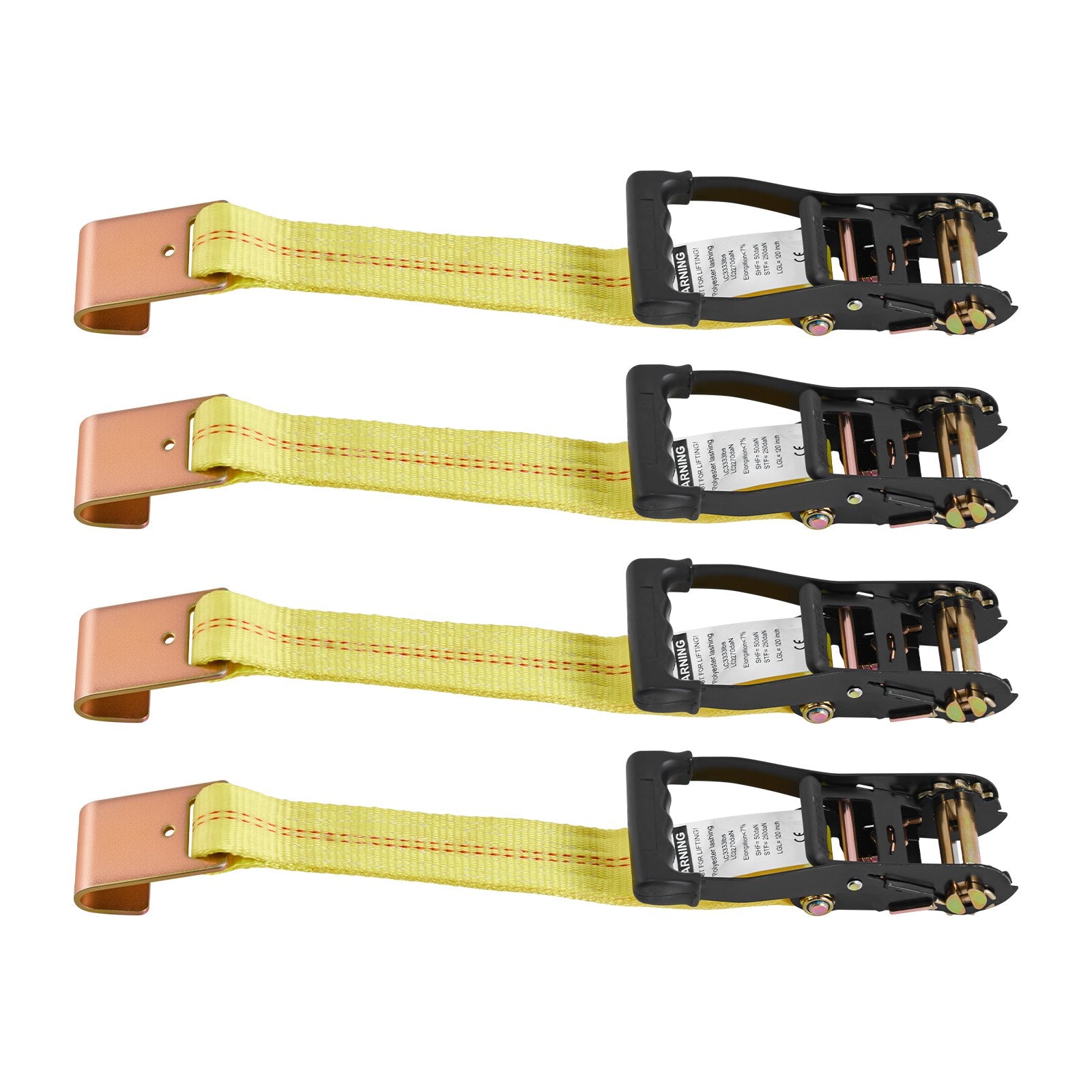 Wheel Chock Tie-Down Kit, Tire-Style Motorcycle Tie-Down System, Car Tie Down Kit with Flat Hook, Break Strength 4540 kg & Working Load 1512 kg Trailer Tie Down Strap for ATVs, SUVs, Trailers