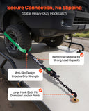 Restraints: VEVOR Wheel Chock Tie-Down Kit, Tire-Style Tow Dolly Strap, Car Tie Down Kit with Heavy-Duty Hook, Break Strength 4540 kg & Working Load 1512 kg Motorcycle Tie-Down System with O-Ring for ATV, SUV